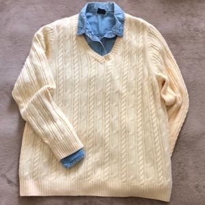CROFT & BARROW Ladies Yellow Sweater🌼